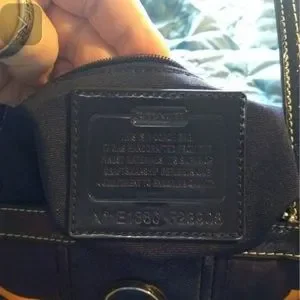 Coach Bags Signature Stripe Linear C Tote F2398 Navy Nylon